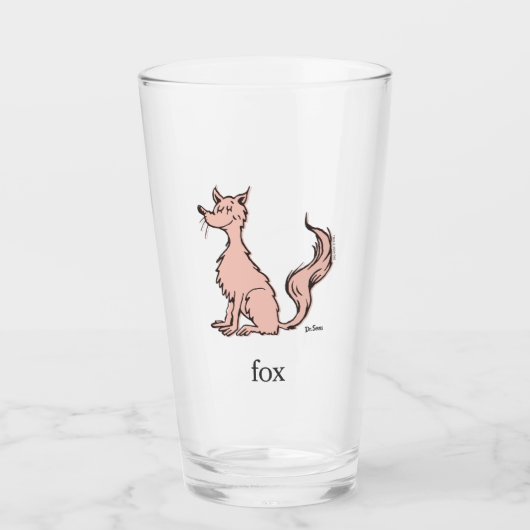 Dr. Seuss | Roze Vos Glas (Voorkant)