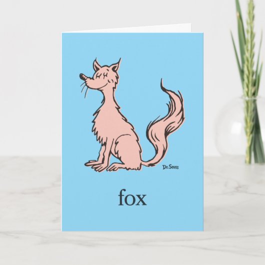 Dr. Seuss | Roze Vos Kaart (Voorkant)