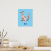 Dr. Seuss | Roze Vos Poster (Keuken)