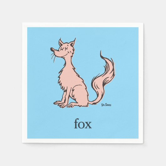 Dr. Seuss | Roze Vos Servet (Voorkant)