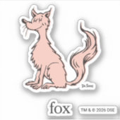 Dr. Seuss | Roze Vos Sticker (Voorkant)