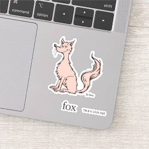 Dr. Seuss   Roze Vos Sticker