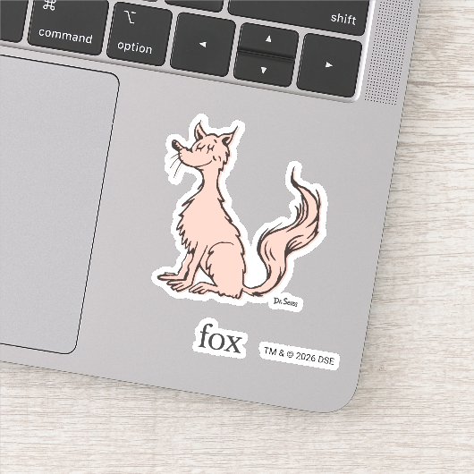 Dr. Seuss | Roze Vos Sticker (Detail)
