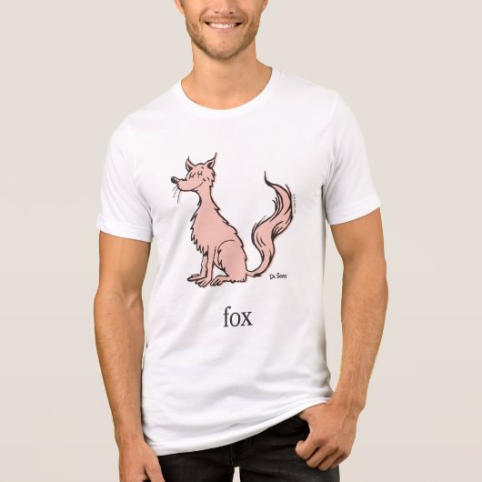 Dr. Seuss | Roze Vos Tri-Blend Shirt (Voorkant)