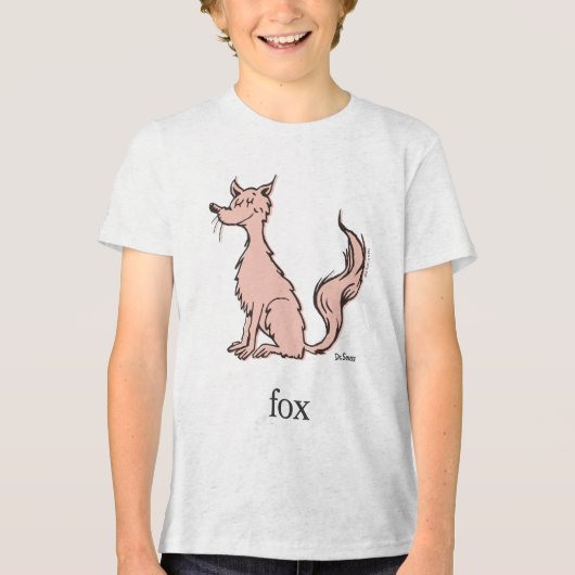 Dr. Seuss | Roze Vos Tri-Blend Shirt (Voorkant)