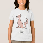 Dr. Seuss | Roze Vos Tri-Blend Shirt (Voorkant)