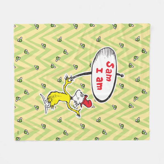 Dr. Seuss | Sam-I-Am Holding Sign Fleece Deken (Voorkant (Horizontaal))