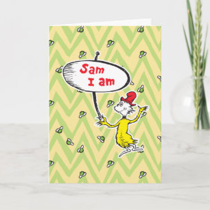Dr. Seuss   Sam-I-Am Holding Sign Kaart