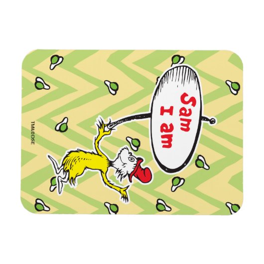Dr. Seuss | Sam-I-Am Holding Sign Magneet (Horizontaal)