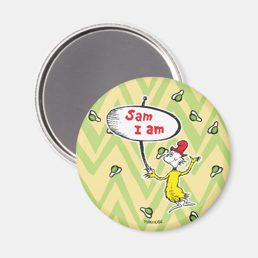 Dr. Seuss | Sam-I-Am Holding Sign Magneet (Voorkant / Achterkant)