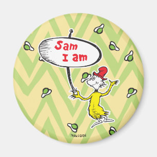 Dr. Seuss Sam-I-Am Holding Sign Magneet