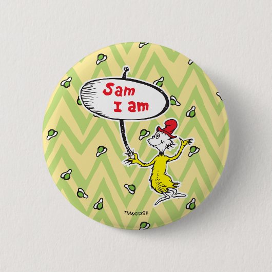 Dr. Seuss | Sam-I-Am Holding Sign Ronde Button 5,7 Cm (Voorkant)