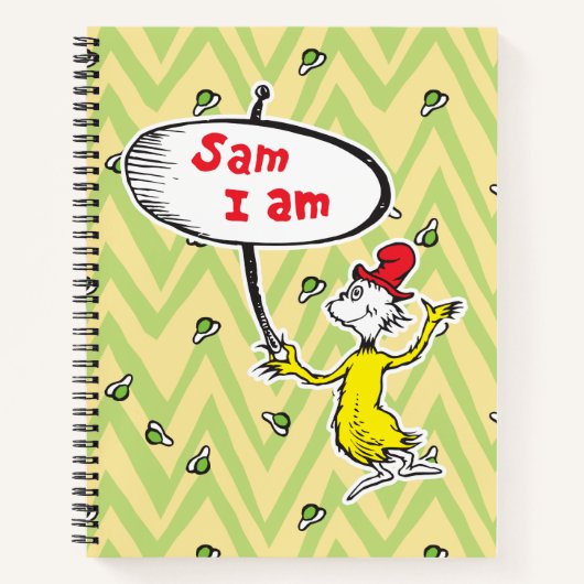 Dr. Seuss | Sam-I-Am houdt bord vast Notitieboek (Voorkant)
