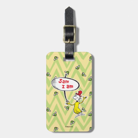 Dr. Seuss | Sam-I-Am met bord Bagagelabel (Voorkant verticaal)