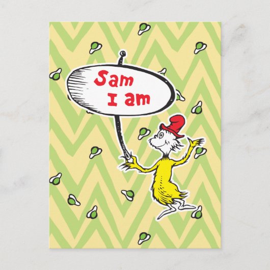 Dr. Seuss | Sam-I-Am met bord Briefkaart (Voorkant)
