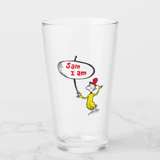 Dr. Seuss | Sam-I-Am met bord Glas (Voorkant)