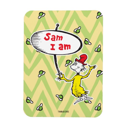 Dr. Seuss | Sam-I-Am met bord Magneet (Verticaal)