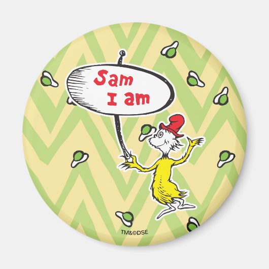 Dr. Seuss | Sam-I-Am met bord Magneet (Voorkant)