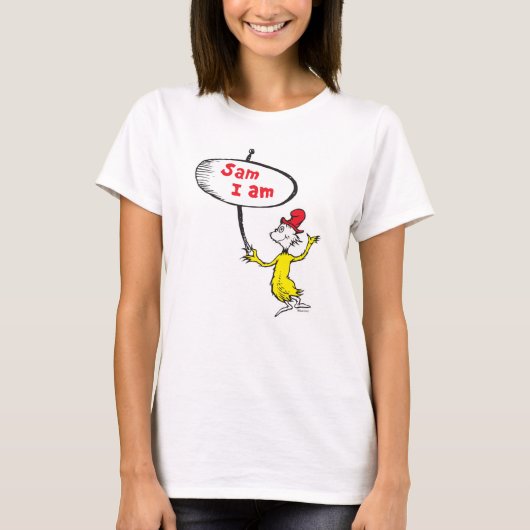 Dr. Seuss | Sam-I-Am met bordje T-shirt (Voorkant)