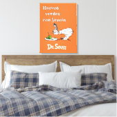 Dr. Seuss Spaanse Groene Eieren met Ham Canvas Afdruk (Insitu (Slaapkamer))