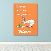 Dr. Seuss Spaanse Groene Eieren met Ham Canvas Afdruk (Insitu (Houten vloer))