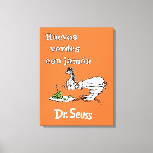 Dr. Seuss Spaanse Groene Eieren met Ham Canvas Afdruk (Voorkant)