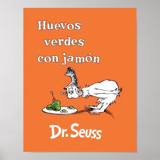 Dr. Seuss Spaanse Groene Eieren met Ham Poster (Voorkant)