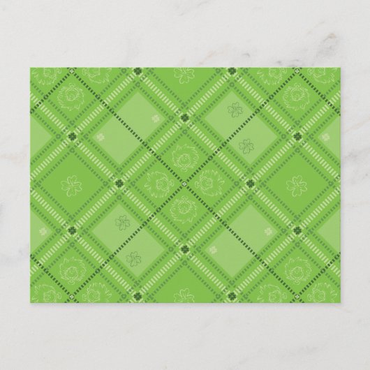 Dr. Seuss | St. Patrick's Day geruite patroon Briefkaart (Voorkant)