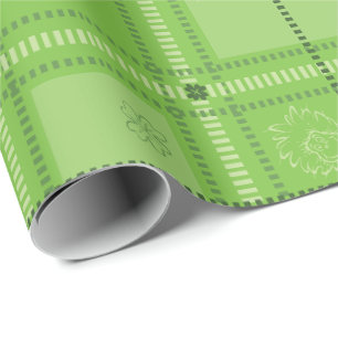 Dr. Seuss St. Patrick's Day geruite patroon Cadeaupapier
