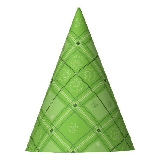 Dr. Seuss | St. Patrick's Day geruite patroon Feesthoedjes (Voorkant)