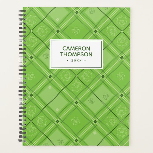 Dr. Seuss | St. Patrick's Day geruite patroon Planner (Voorkant)