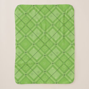 Dr. Seuss St. Patrick's Day geruite patroon Sherpa Deken