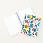 Dr. Seuss| Tekenpatroon met potloden en personages Notitieboek (Binnen)