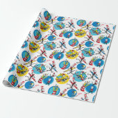 Dr. Seuss | Tekens met Potloden Patroon Cadeaupapier (Uitgerold)