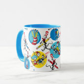 Dr. Seuss | Tekens met Potloden Patroon Mok (Voorkant links)