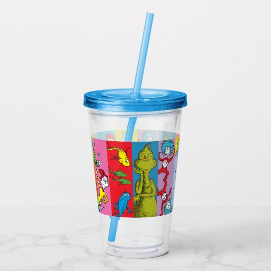 Dr. Seuss | tekensegment Acryl Drinkbeker (Achterkant)