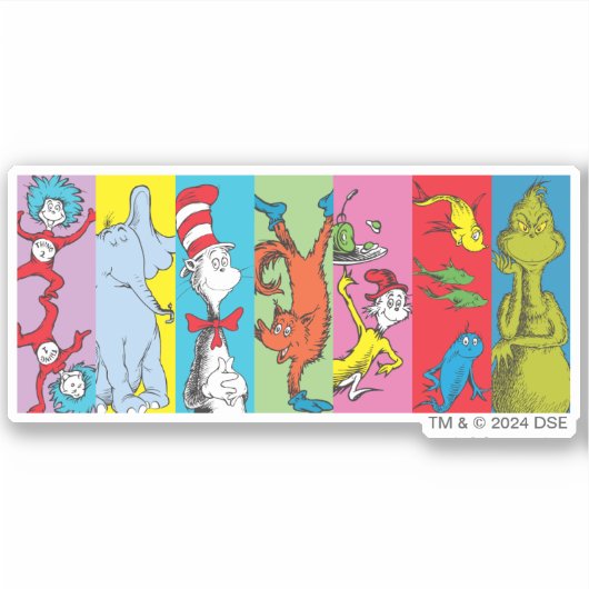 Dr. Seuss | tekensegment Sticker (Voorkant)