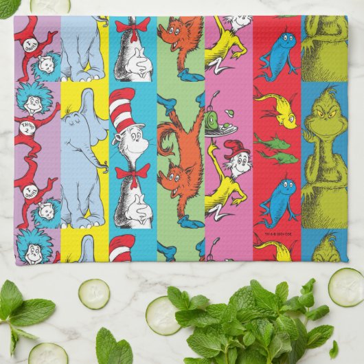 Dr. Seuss | tekensegment Theedoek (Gevouwen)