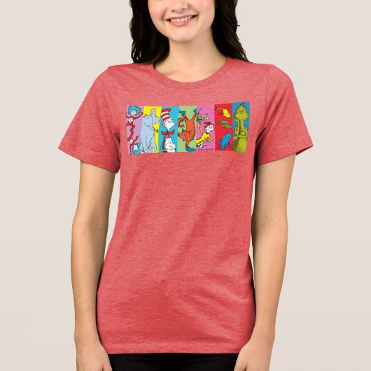 Dr. Seuss | tekensegment Tri-Blend Shirt (Voorkant)