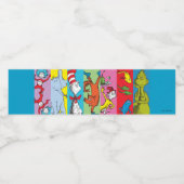 Dr. Seuss | tekensegment Waterfles Etiket (Enkel label)