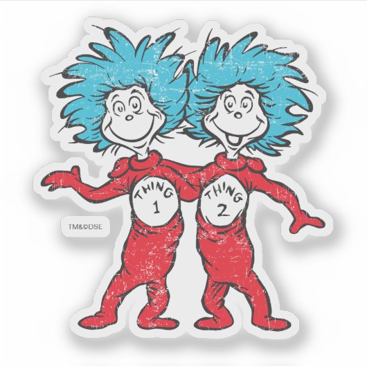 Dr. Seuss | Thans 1, Thans 2 Vergadering Sticker (Voorkant)