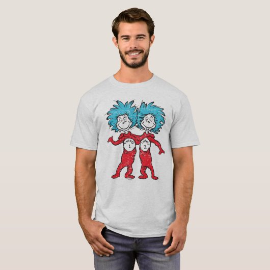 Dr. Seuss | Thans 1, Thans 2 Vergadering T-shirt (Voorkant volledig)