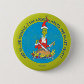 Dr. Seuss | The Grinch | Christmas Roast Beast Ronde Button 5,7 Cm (Voorkant)