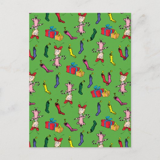 Dr. Seuss | The Grinch Cindy-Lou Who Pattern Briefkaart (Voorkant)