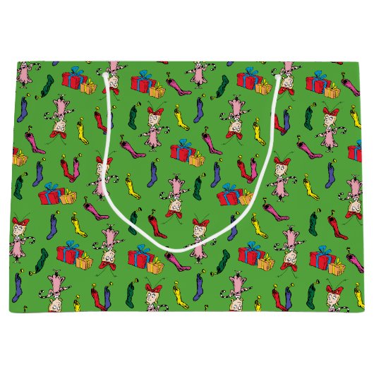 Dr. Seuss | The Grinch Cindy-Lou Who Pattern Groot Cadeauzakje (Voorkant)
