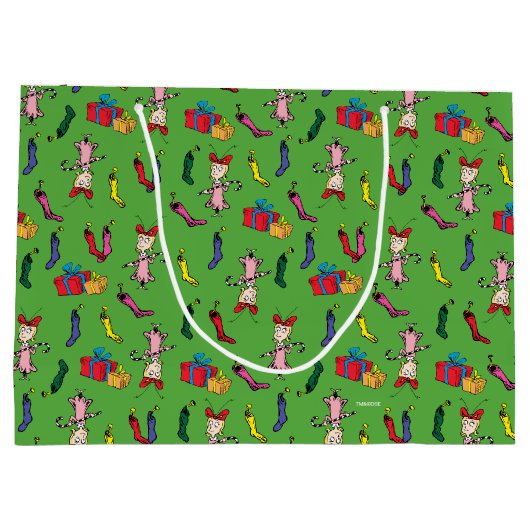 Dr. Seuss | The Grinch Cindy-Lou Who Pattern Groot Cadeauzakje (Achterkant)