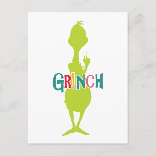 Dr. Seuss | The Grinch - Green Silhouette Briefkaart (Voorkant)