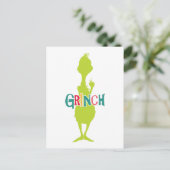 Dr. Seuss | The Grinch - Green Silhouette Briefkaart (Staand voorkant)