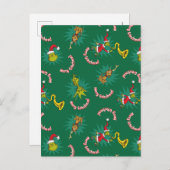 Dr. Seuss | The Grinch | Merry Grinchmas Pattern Feestdagenkaart (Voorkant / Achterkant)
