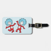 Dr. Seuss Thing 1 en Thing 2 Karakter Bagagelabel (Voorkant horizontaal)